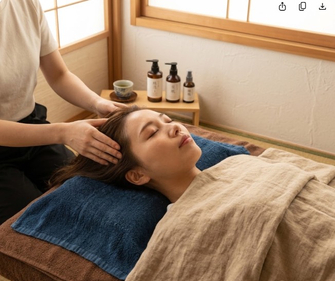 Japanese hair salon styling